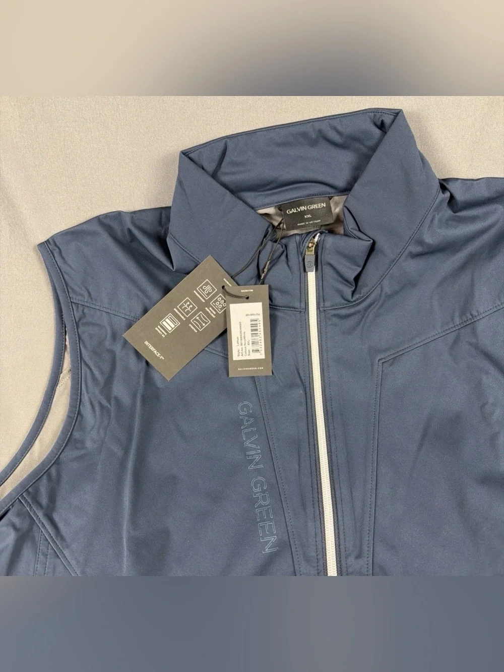 Galvin Green Golf Vest Lathan Wind Rain XXL Navy Polyester NWT MSRP $219